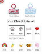 HoomanHeart Custom Long Bar Pet ID Tag – Laser Engraved & Embroidered, Personalized Name & Phone, Anti-Lost Dog & Cat Tag + Free Embroidered Charm